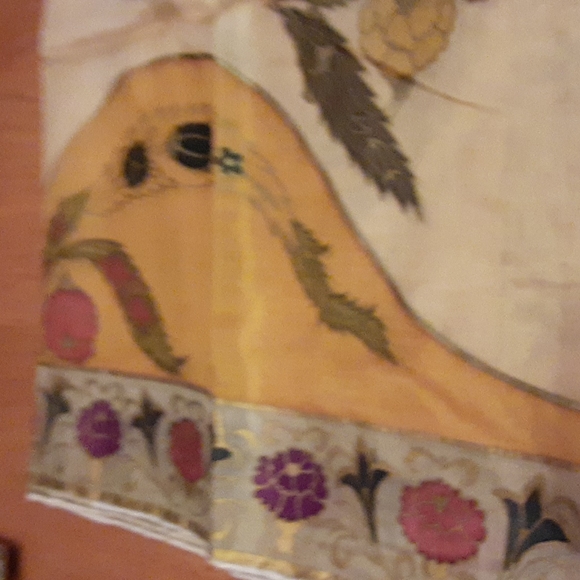 Soylu Ipek Hand Wash 100% Silk Rectagular Long  Scarf  16"×52.5" - Picture 4 of 11